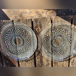 Beautiful crystal platters